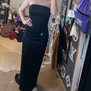 Black beaded floral tight dress. Size 4